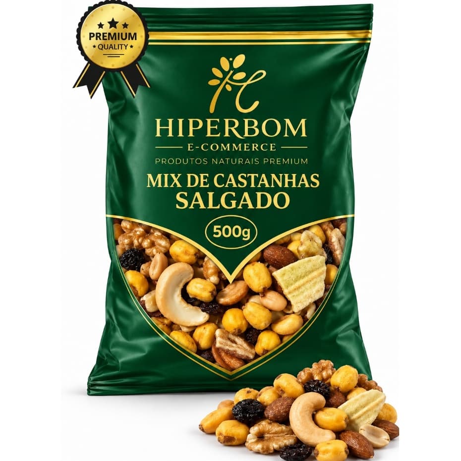 Mix de Castanhas Salgado 500G - Nuts Saudavel Premium