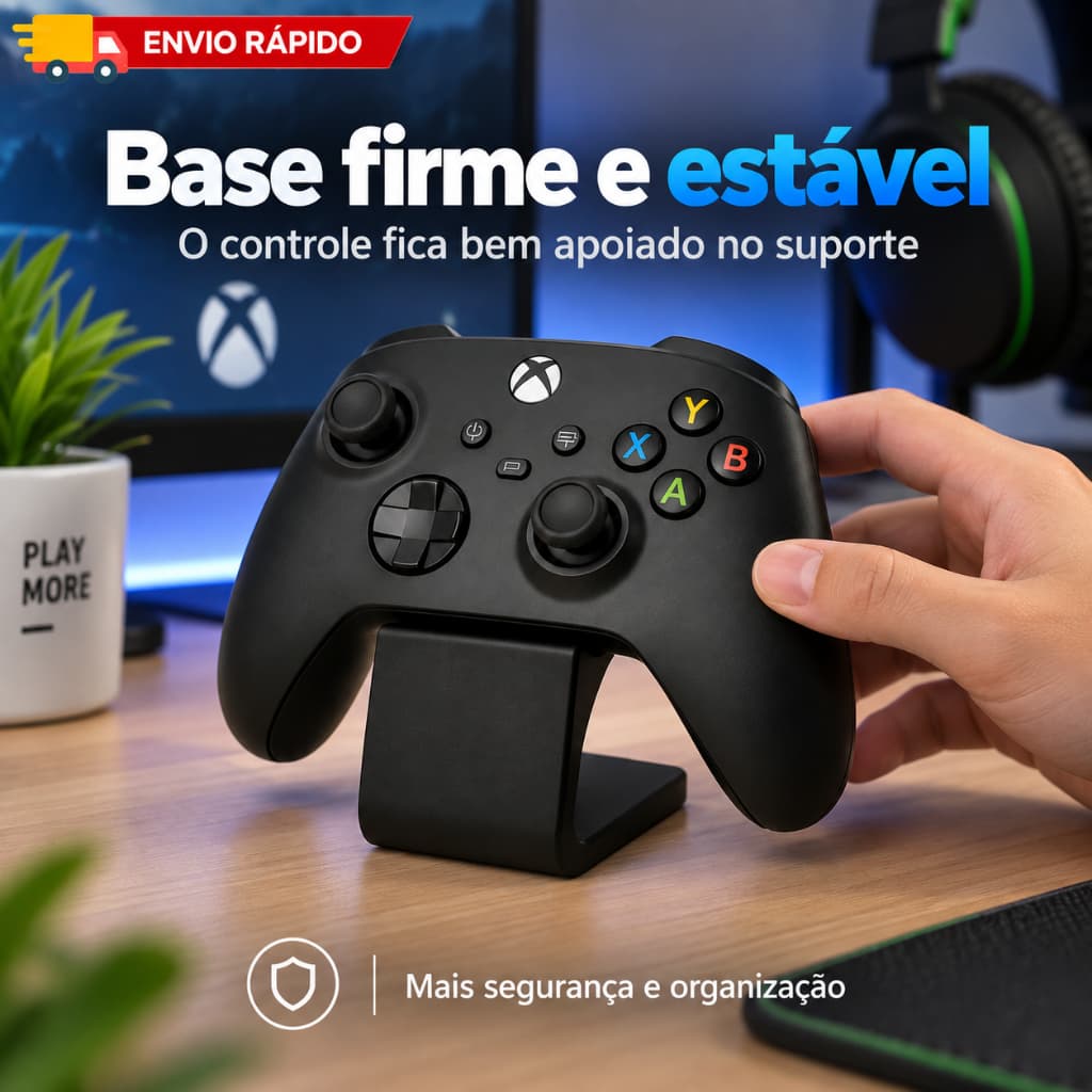 Suporte para Controle de Videogame Xbox PlayStation Branco Universal