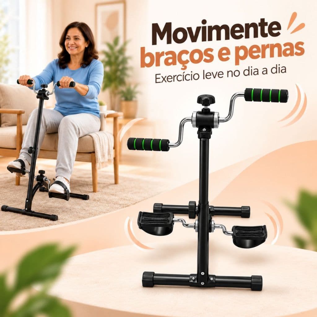 Mini Bicicleta Ergométrica Mãos Pés Fisioterapia