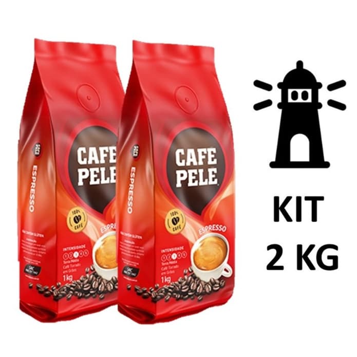 Café em Grãos Café Pelé 1kg - KIT com 2 Unidades - Café Pelé