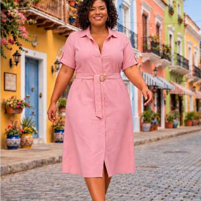 Vestido chemise midi feminino feminina plus size G1,G2,G3 46 ao 50