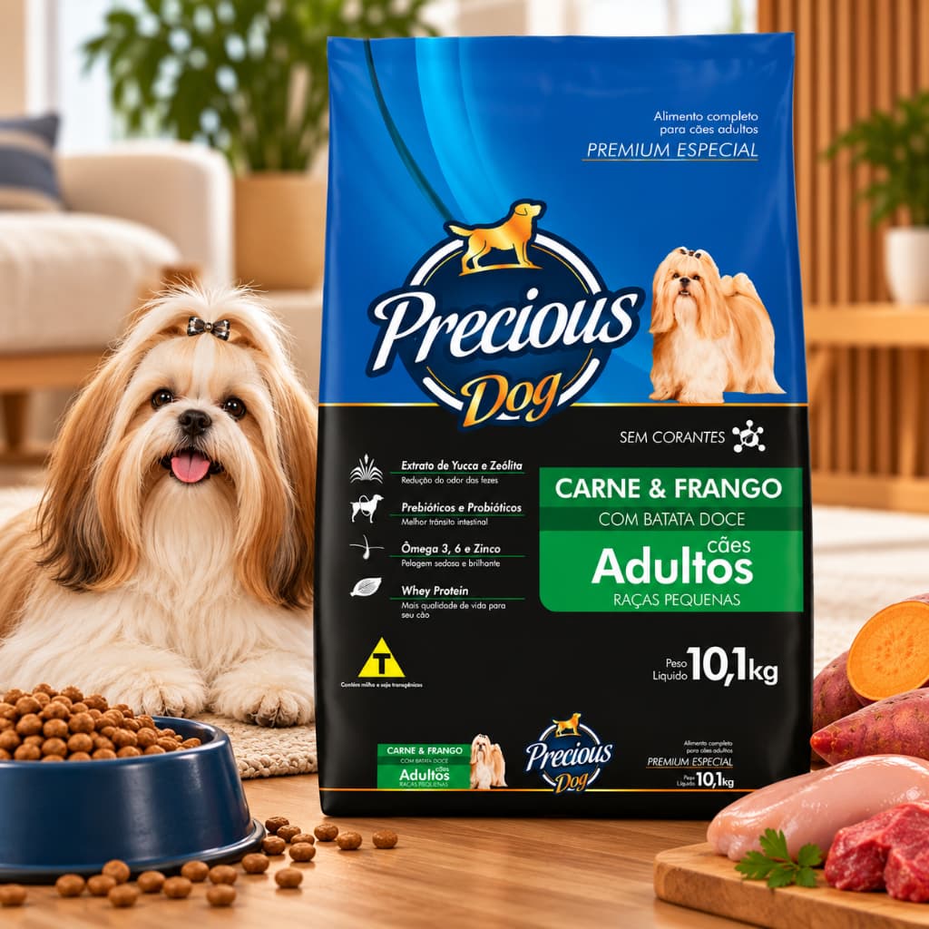 Ração para Cachorro 10,1KG WHEY PROTEIN + BCAA PREBIÓTICOS + PROBIÓTICOS YUCCA + ZEÓLITA