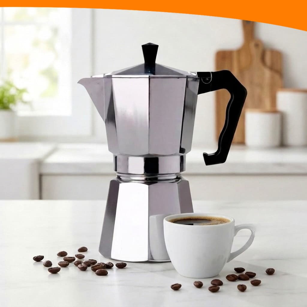 Cafeteira Italiana 6 Xícaras Café Chá Moka Expresso Alumínio De Luxo