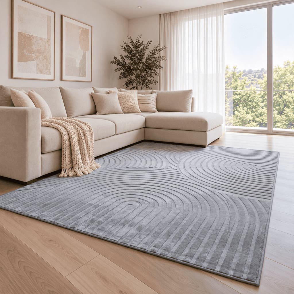 Tapete Sala Itália Luxo 2,00x1,40m Grande Macio Antiderrapante Moderno Sala de Estar Quarto Decorativo