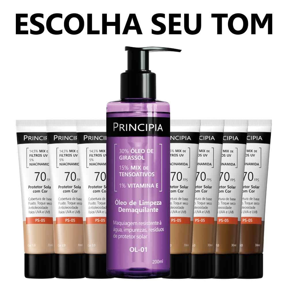Principia Kit Limpeza Profunda + Proteção com cor- Escolha seu tom