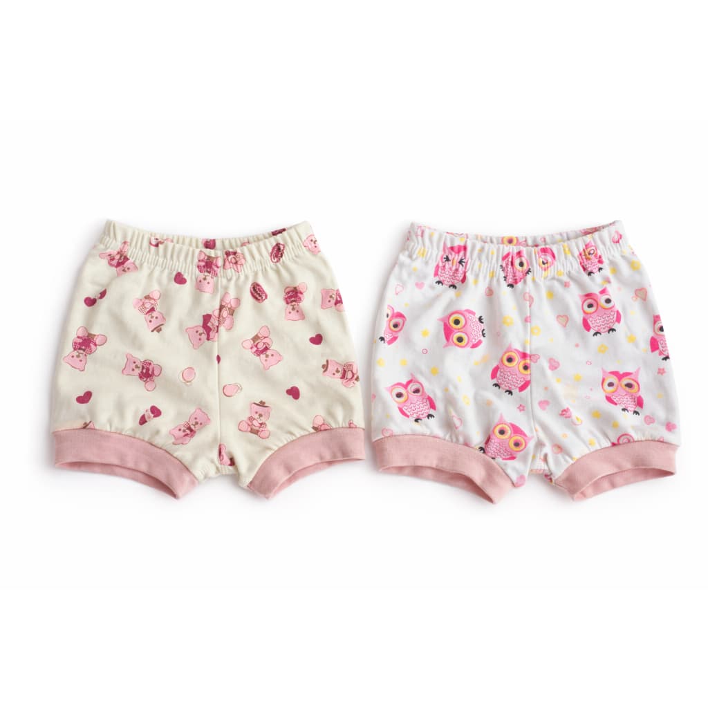 KIT 04 SHORT TAPA  FRALDAS PARA BEBÊ 100% ALGODÃO COM PUNHO NA PERNA DE VERÃO INFANTIL IDEAL PARA O CALOR COR ESTAMPADAS