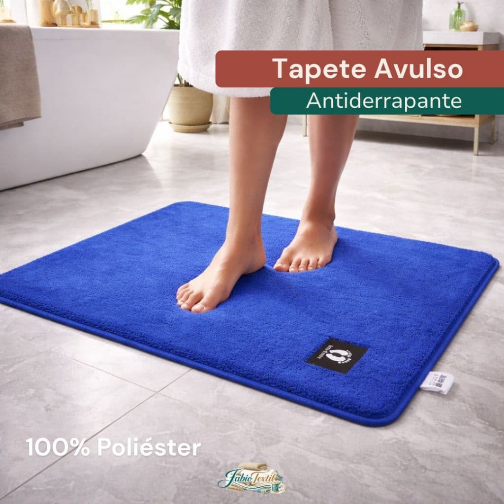 Tapete Antiderrapante 38x58cm Tapete Avulso 100% Poliéster Macio Para Cozinha Banheiro Sala Quarto