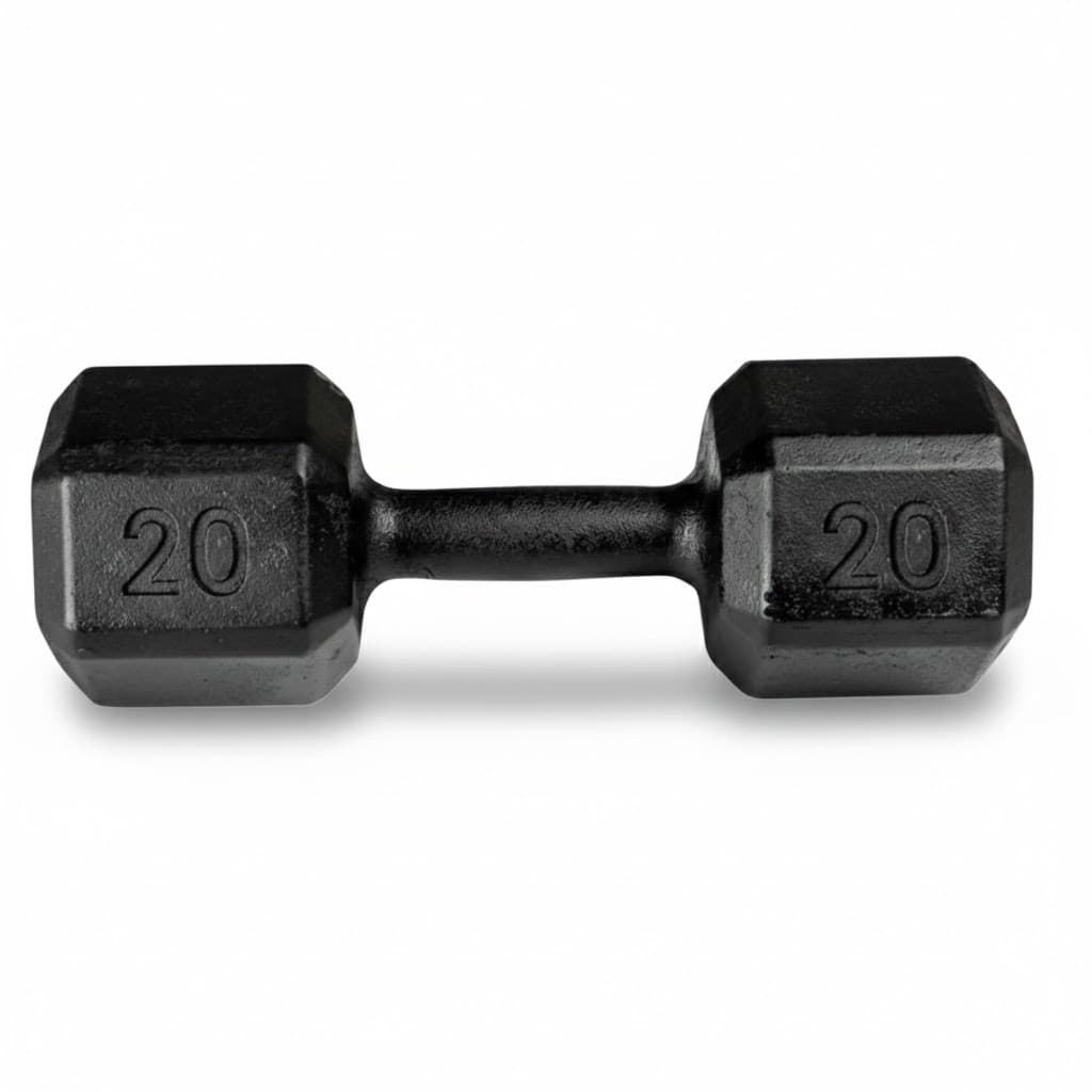 Halter Sextavado 20kg Pintado Peso Dumbbell Exercício Força Musculação Gym Pilates Fisioterapia Academia Em Casa