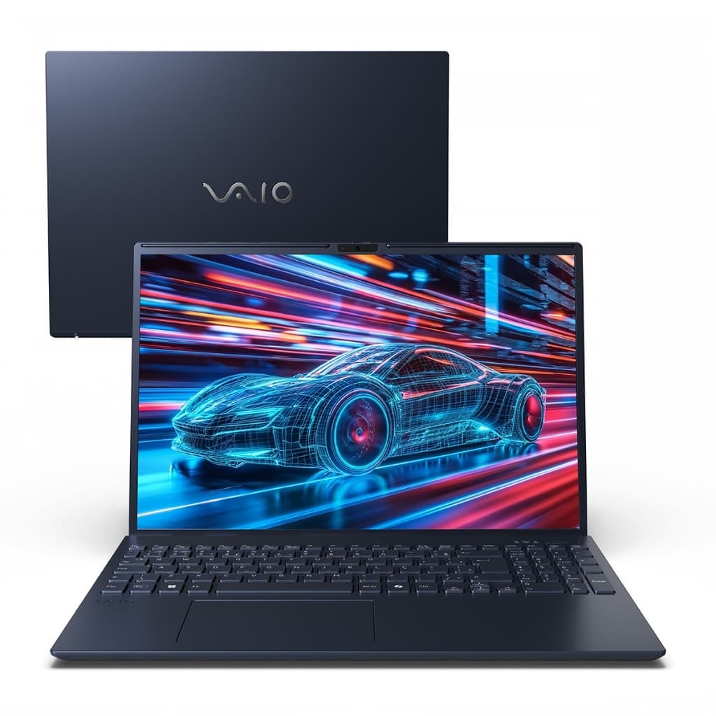 Notebook VAIO FE16 AMD Ryzen 7-5825U Linux 16GB RAM 256GB SSD 16" IPS WUXGA Antirreflexo - Cinza