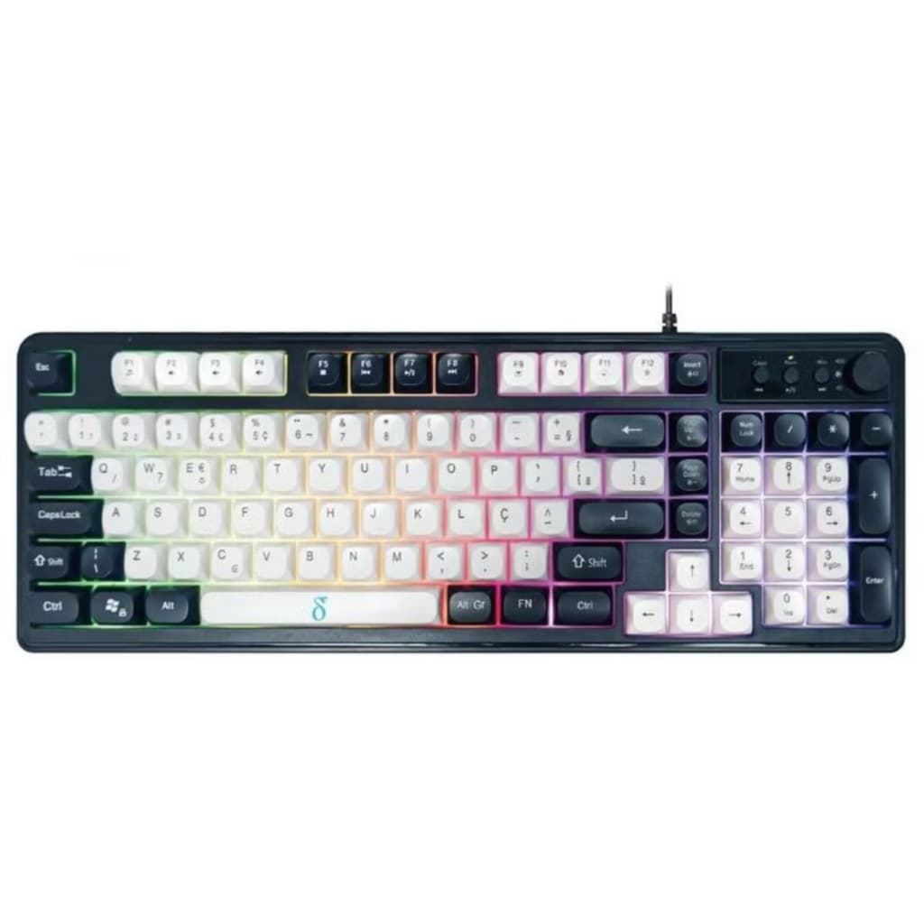 Teclado Gamer Semi Mecanico RGB DELTA TKL LED USB PC PS4 PS5 Xbox One