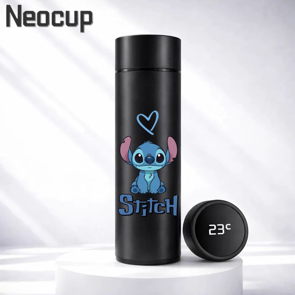 Garrafa Térmica Aço inoxidável DISNEY STITCH com termômetro digital 500ml