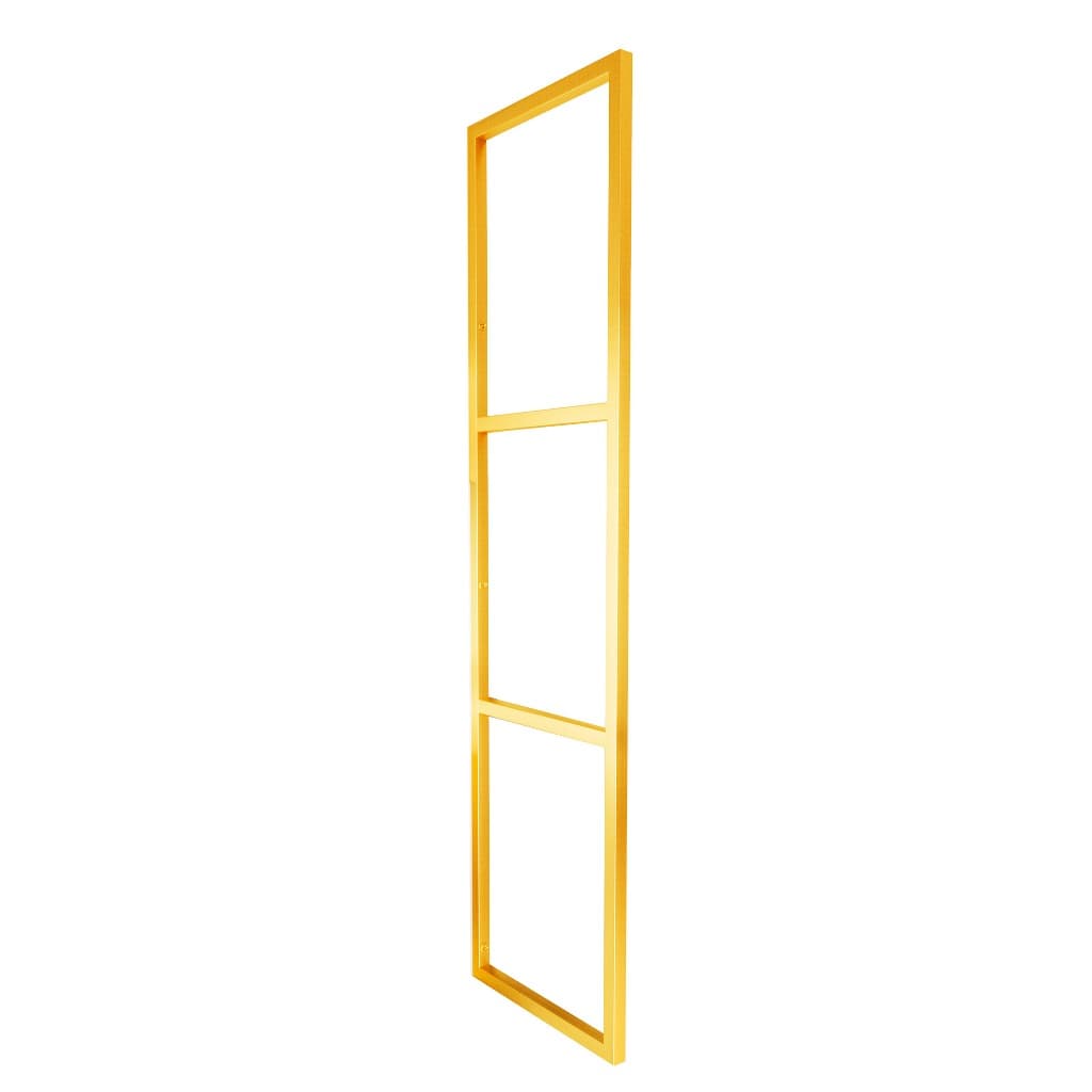 Suporte Estilo Industrial Triplo Teto/Parede Prateleira 25cm Dourado