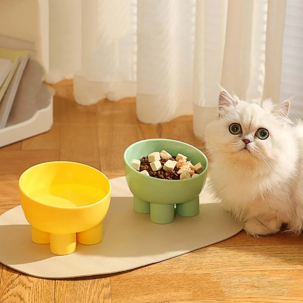 Pote Comedouro Elevado para Gatos e Cachorros Pequenos | Tigela Ergonômica para Ração e Água