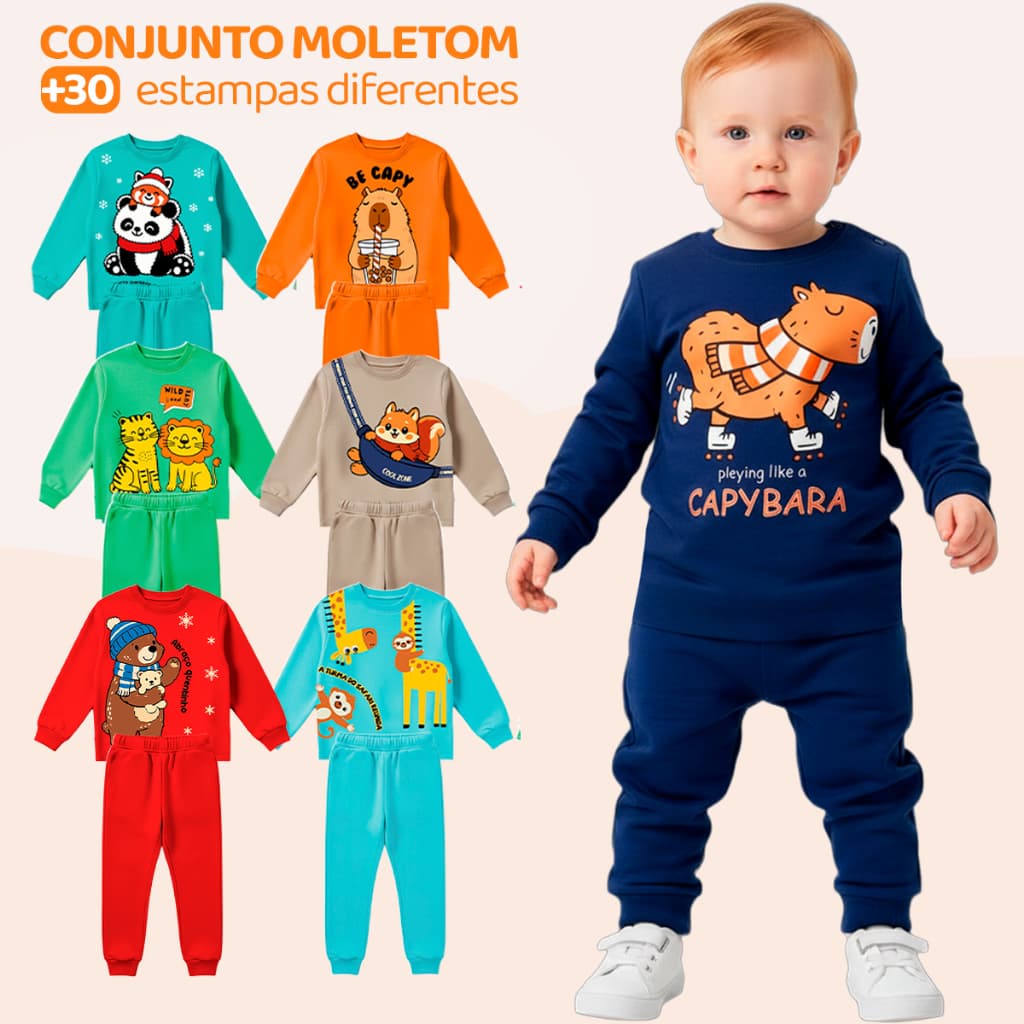 Kit Sortido 12 ou 4 Peças Moletom Roupa De Bebê Menino Infantil Inverno Conjunto Casaco Bebê Agasalho Flanelado de Bebê