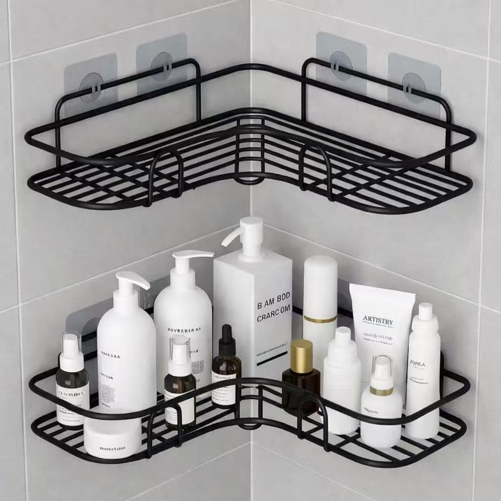 Prateleira para Banheiro de Metal Adesiva sem Furo, Rack de Parede Porta Shampoo e Sabonete, Organizador Box 1 a 4 Pçs