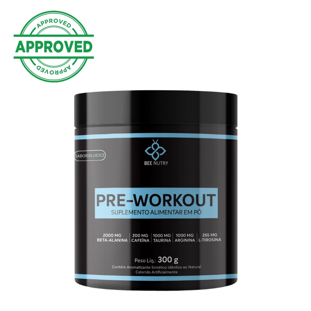 Pré-Treino Bee Nutry Sabor Blue Ice - 300 g