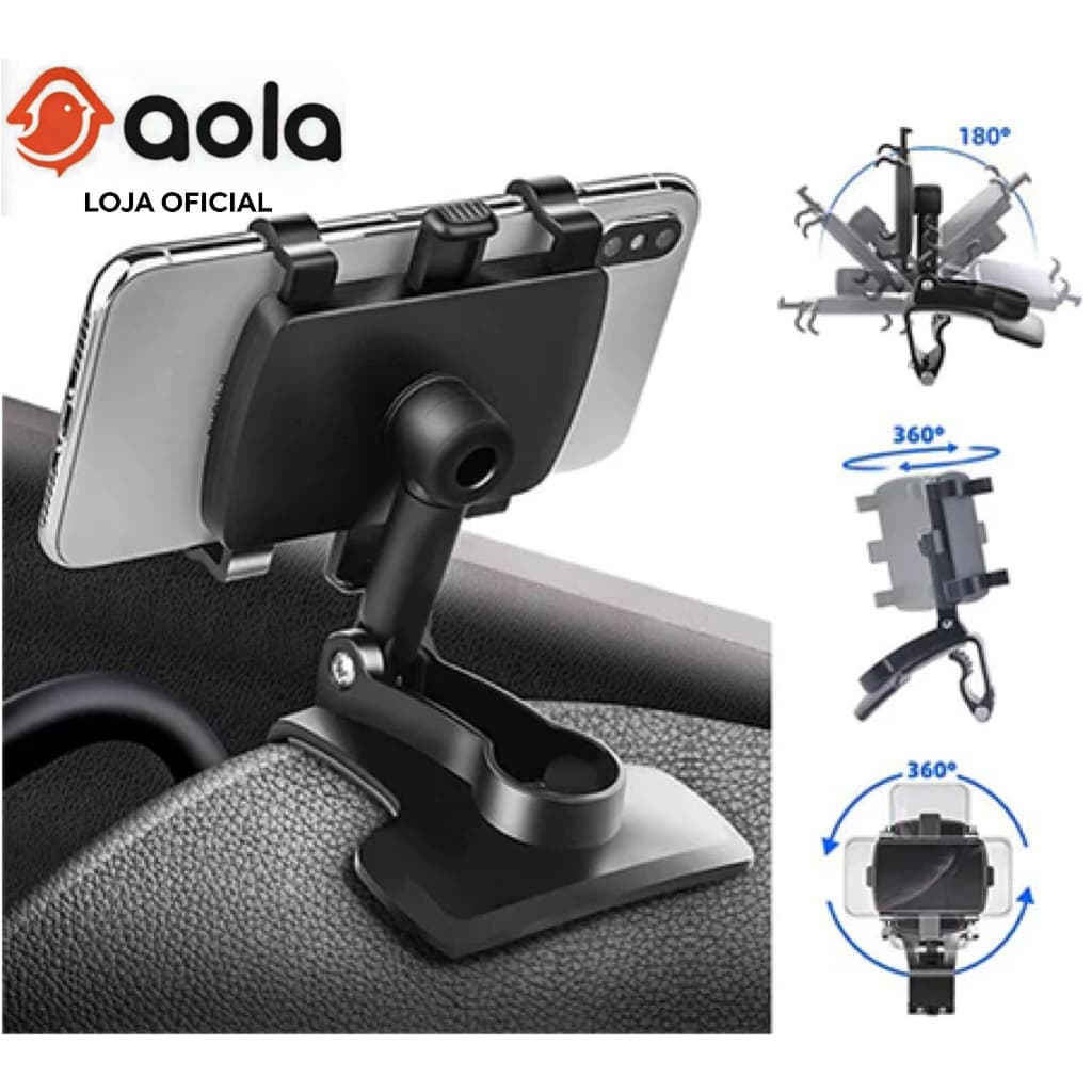 Suporte de Celular Multifuncional para Carro Versátil Firme e Resitênte