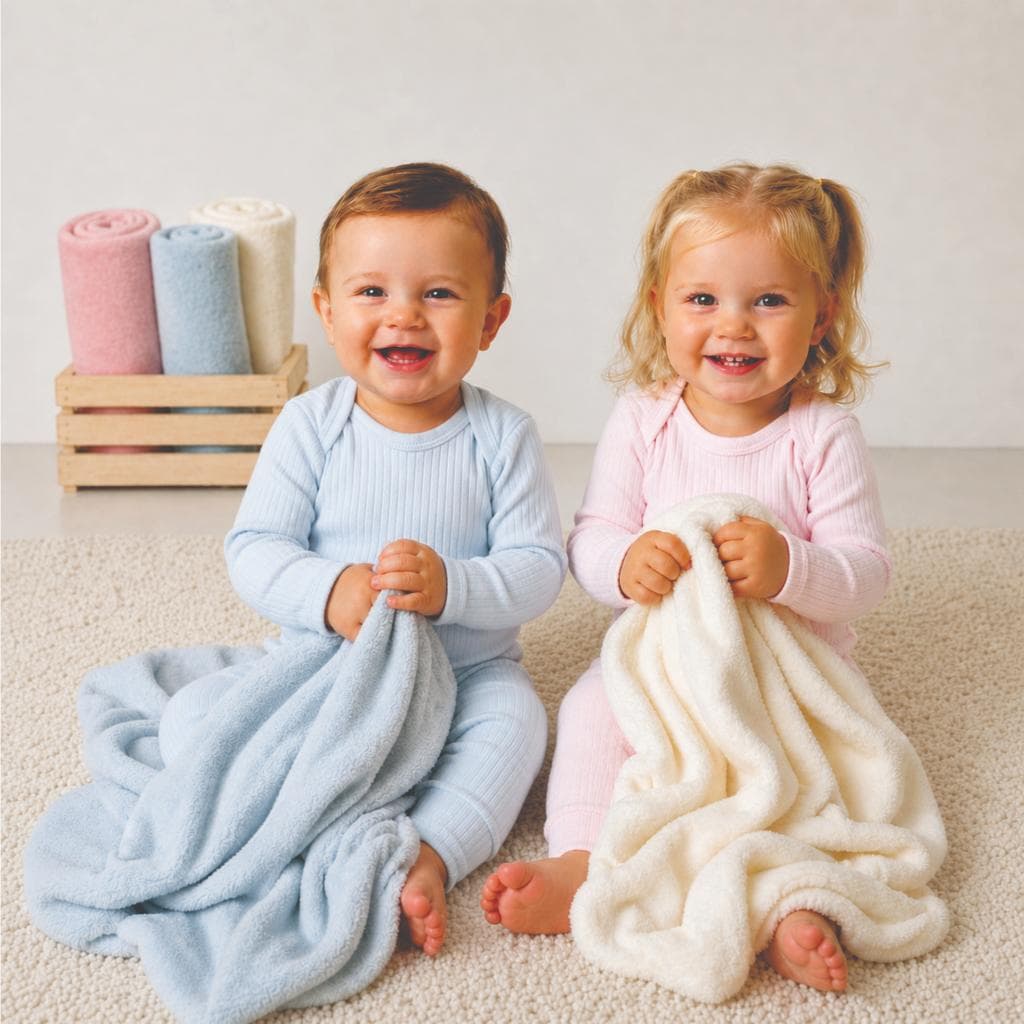 Kit 2 Mantas Bebê Soft Antialérgica 70x95cm Macia Quentinha Lavável Enxoval Infantil Premium