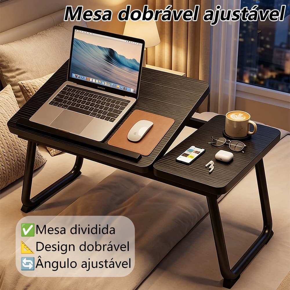 Mesa Para Notebook Dobrável Regulável Com Altura Ajustável Suporte Notebook Ajustável Cama Sofa