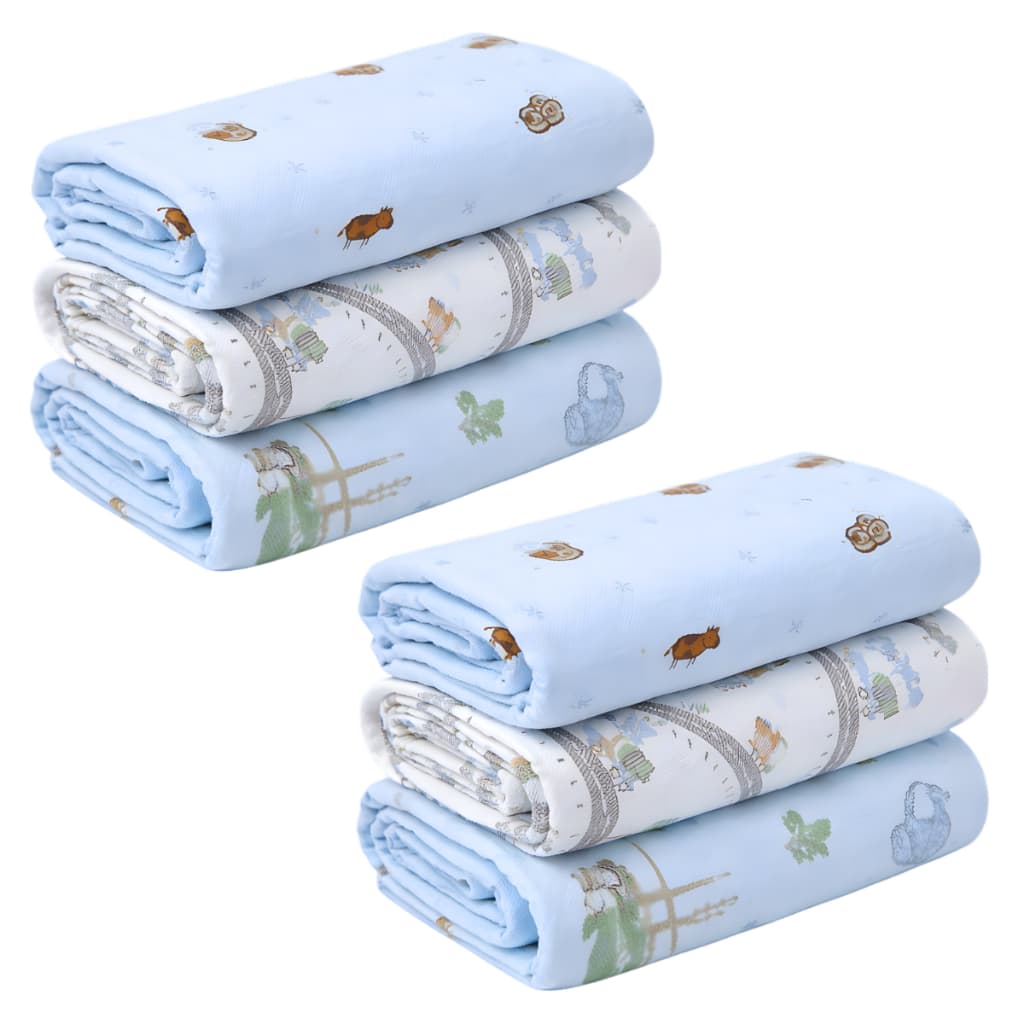 Kit 6 Cueiro Flanelado 100% Algodão Bebê Menina e Menino Unissex Bebe Enxoval Infantil Cueiros Bebês