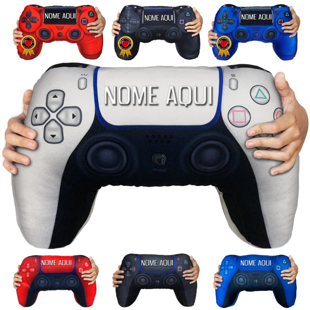 Almofada Gamer Personalizada com Nome - Almofada Joystick Controle de Vídeo Game Gamepad - B