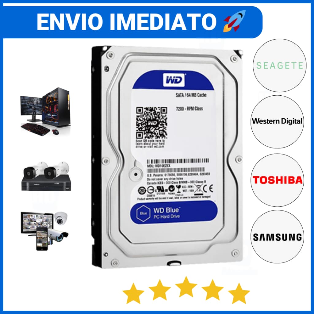HD 500GB SATA 3.5” Interno para PC Desktop, DVR e CFTV | Envio Rápido + Garantia