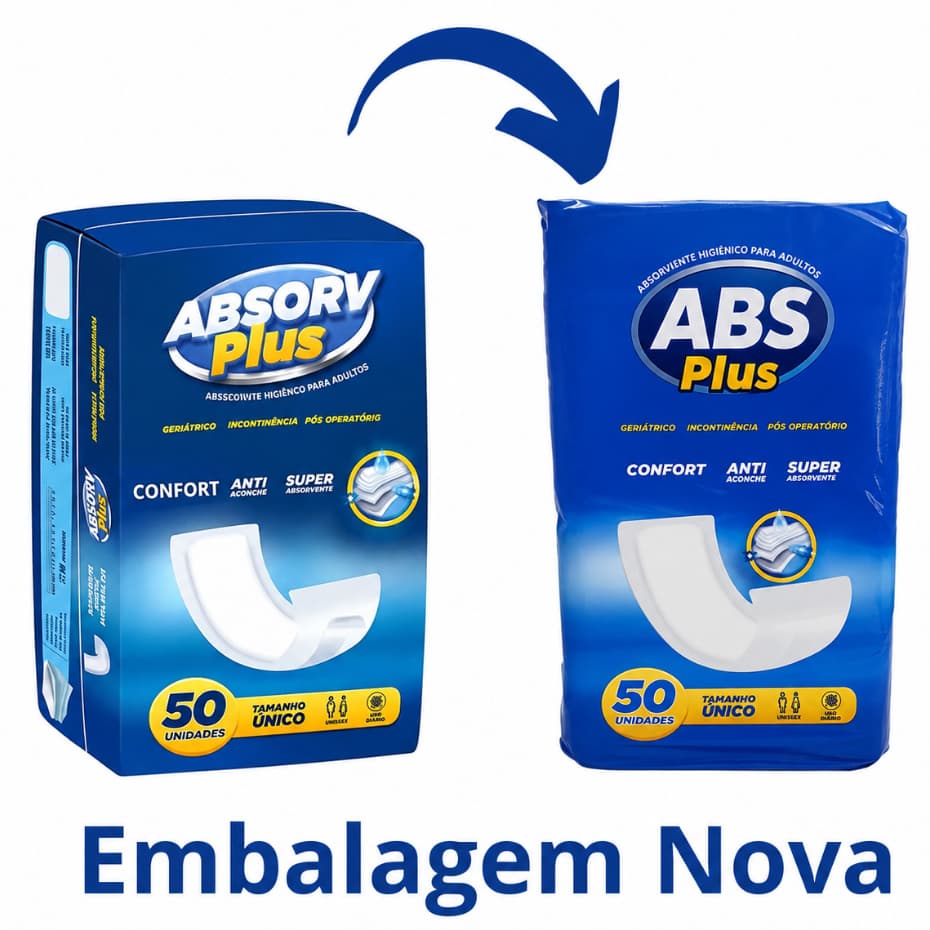 Absorvente Geriátrico 50 Unidades Adulto Unissex Incontinência Pós Operatório Noturno Confort Envio Imediato