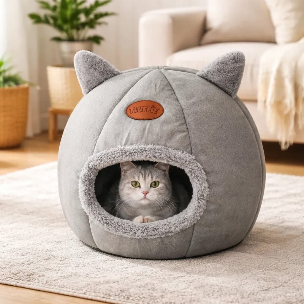 Casinha Para Gato Cachorro Cama Iglu Toca Tenda Cabana Pet Com Almofada