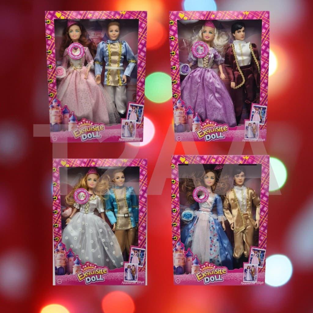 Brinquedo Menina Boneca Princesa E Principe Articulada 30cm