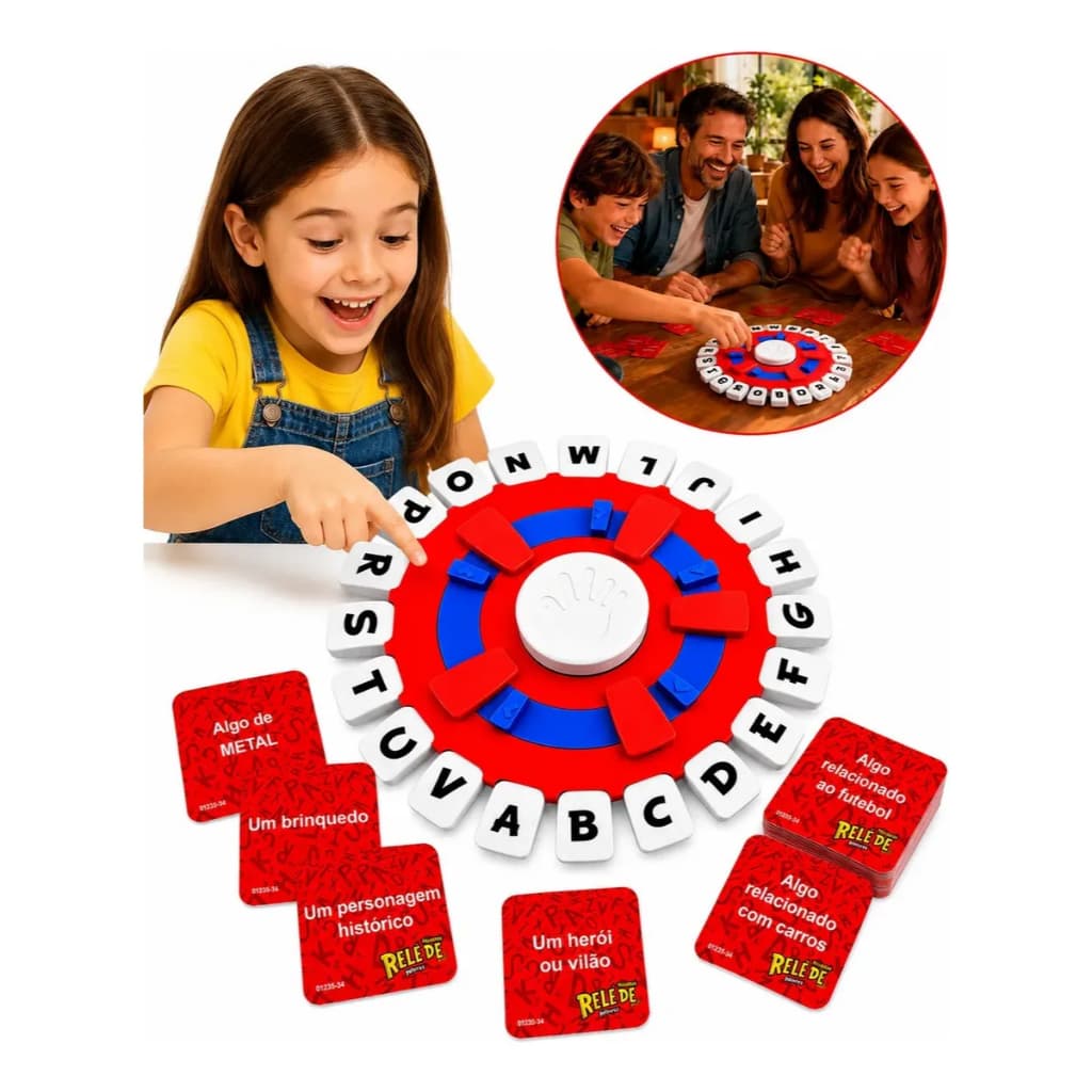 Jogo De Tabuleiro Stop Jogo De Palavras Adedonha Ideal Para Famílias E Crianças - Em Português