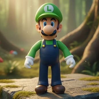 Boneco Luigi Super Mario Articulado 23cm Colecionável Infantil Gamer Enfeite Coleção