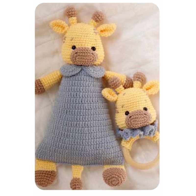 Kit Naninha + chocalho girafinha amigurumi crochê