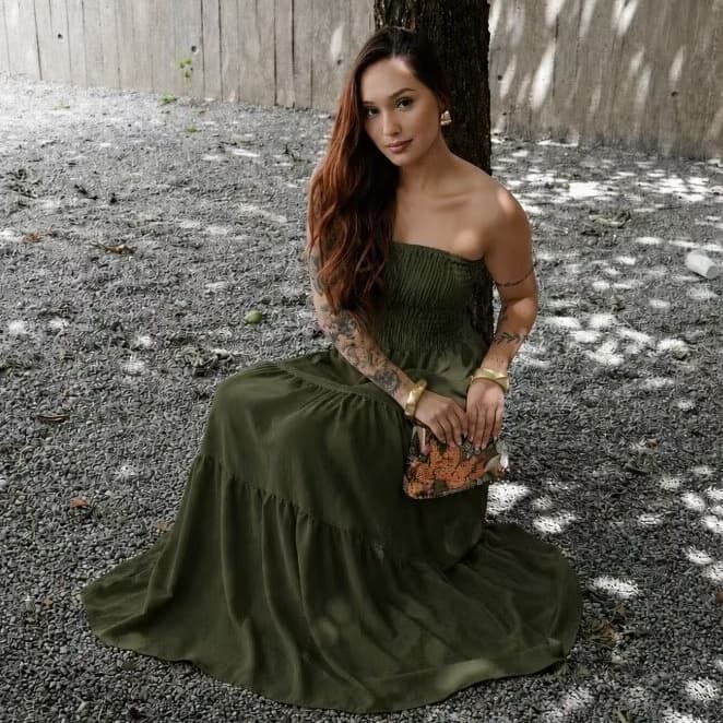 Vestido LONGO Femenino Tomara que Caia de DUNA