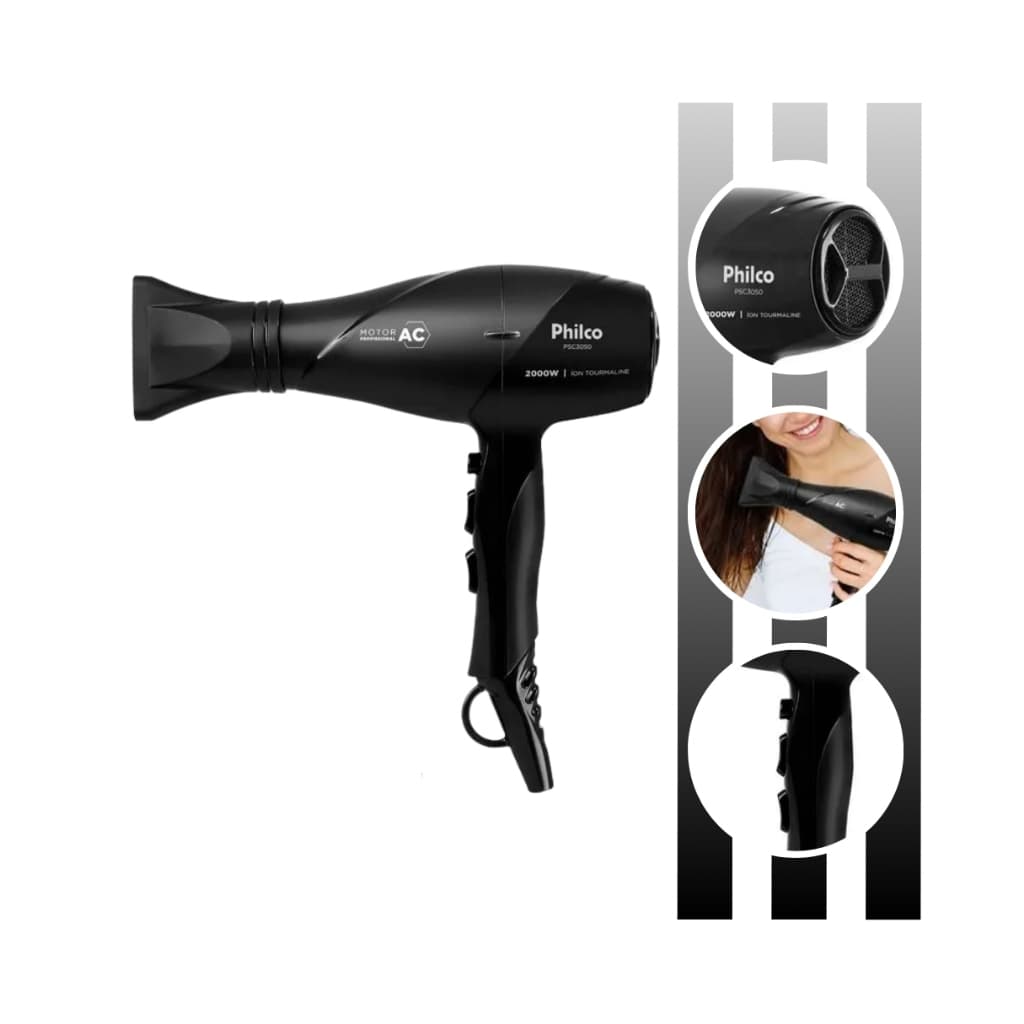 Secador De Cabelo PSC3050 Motor Profissional Philco