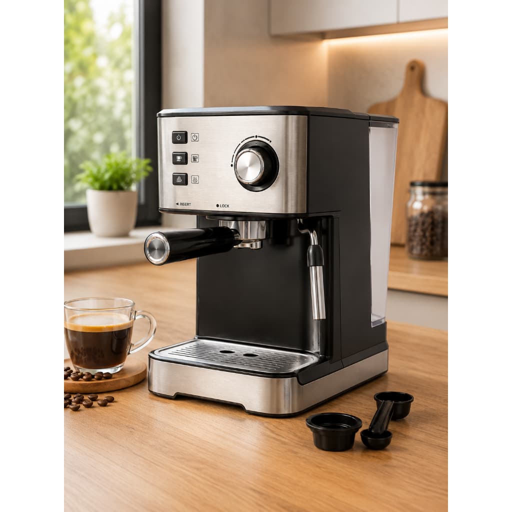 Cafeteira Expresso Winning Star ST-9702 220V Máquina de Café com Vaporizador de Leite