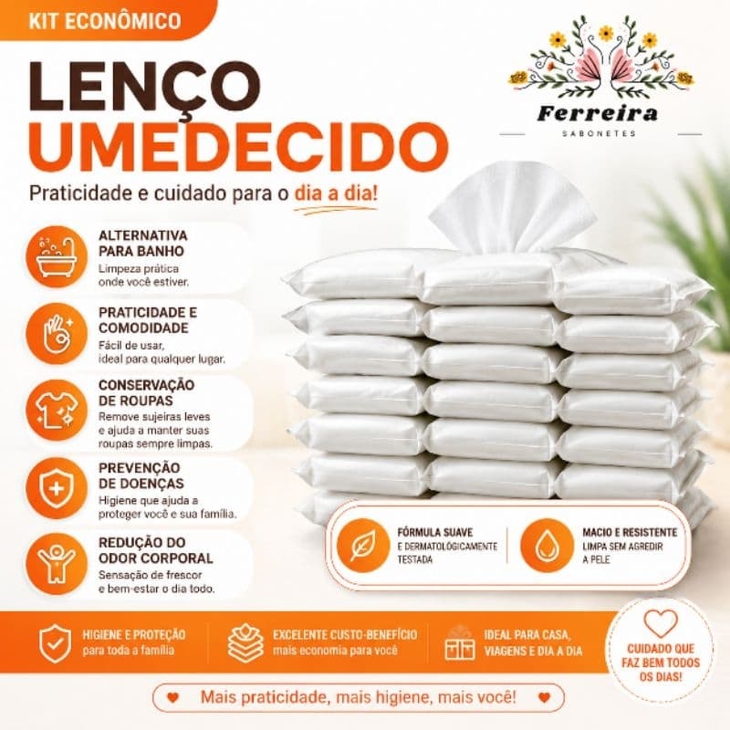 kit toalhas umedecidas 600 unidades
