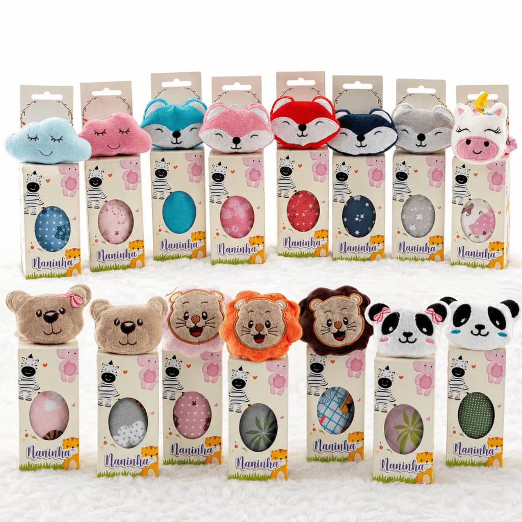 Paninho Naninha Bichinho Porta Chupeta Bebe Pelúcia - Menino /Menina/ Para Bebês
