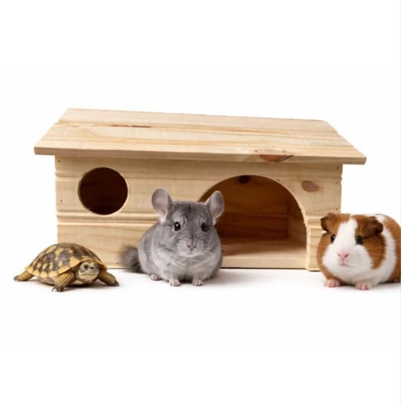casinha toca para hamster ,tartaruga , mini coelhos ,chinchila, pequenos roedores ,madeira natural