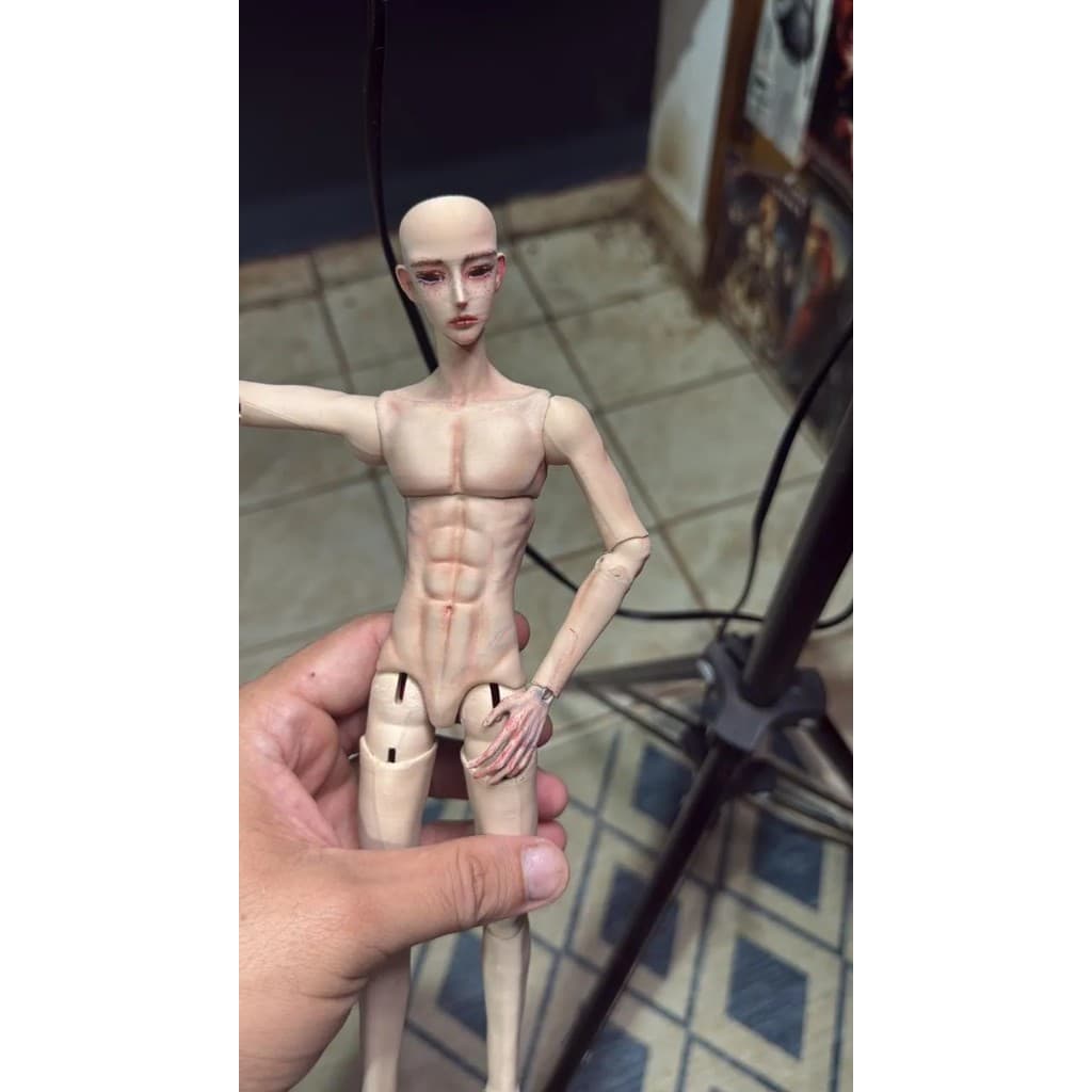 Boneca BJD Articulada Masculino - 1/6 - 25 cm - (Base para Customizar / OOAK) - Feita em Impressão 3D