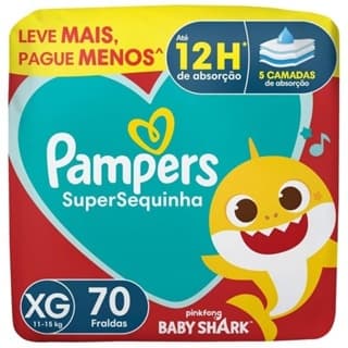 Fralda Pampers Supersec XG 70 Unidades