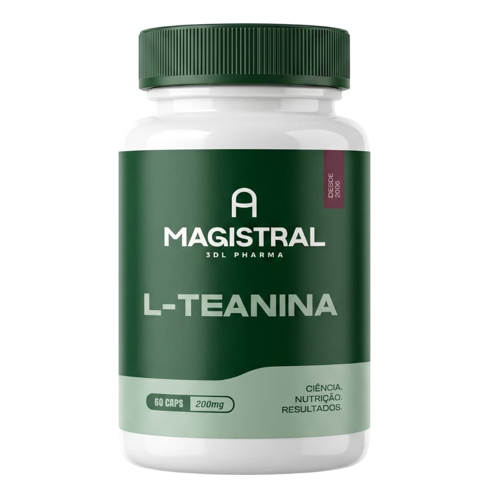 L Teanina 200mg Original Com Laudo 60 ou 120 cápsulas A Magistral Vitaminas Suplementos