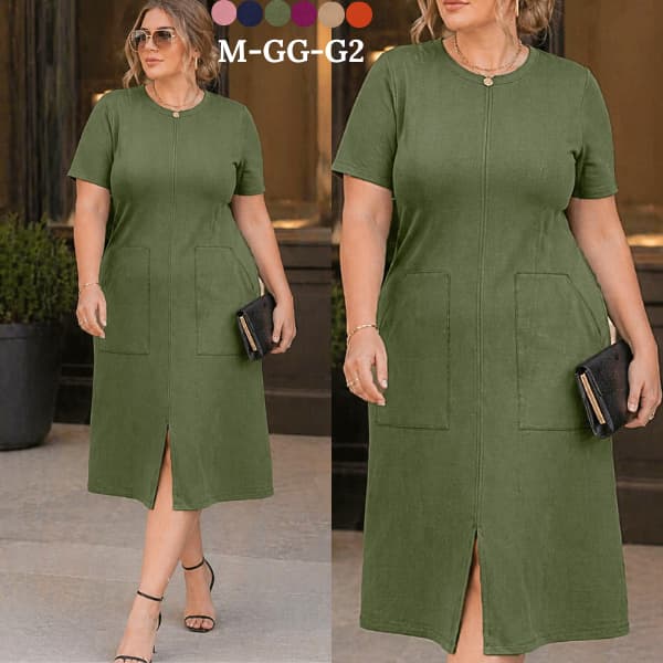 vestido plus size feminina discreto casual vestidos moda verão feminina elegante leve femininas casual grande