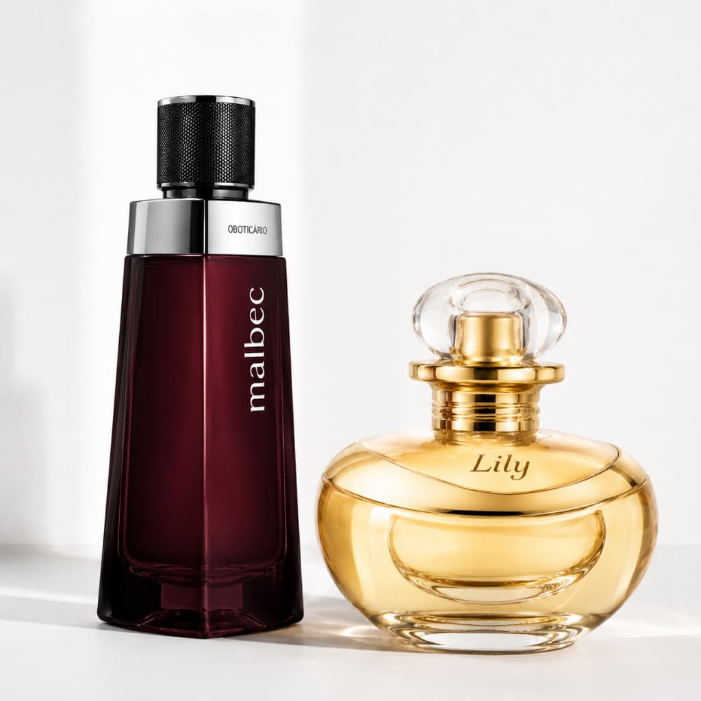 Perfumes Masculino e Feminino Kit 2 Importados Malbec e Lily Luxo Presente Elegante