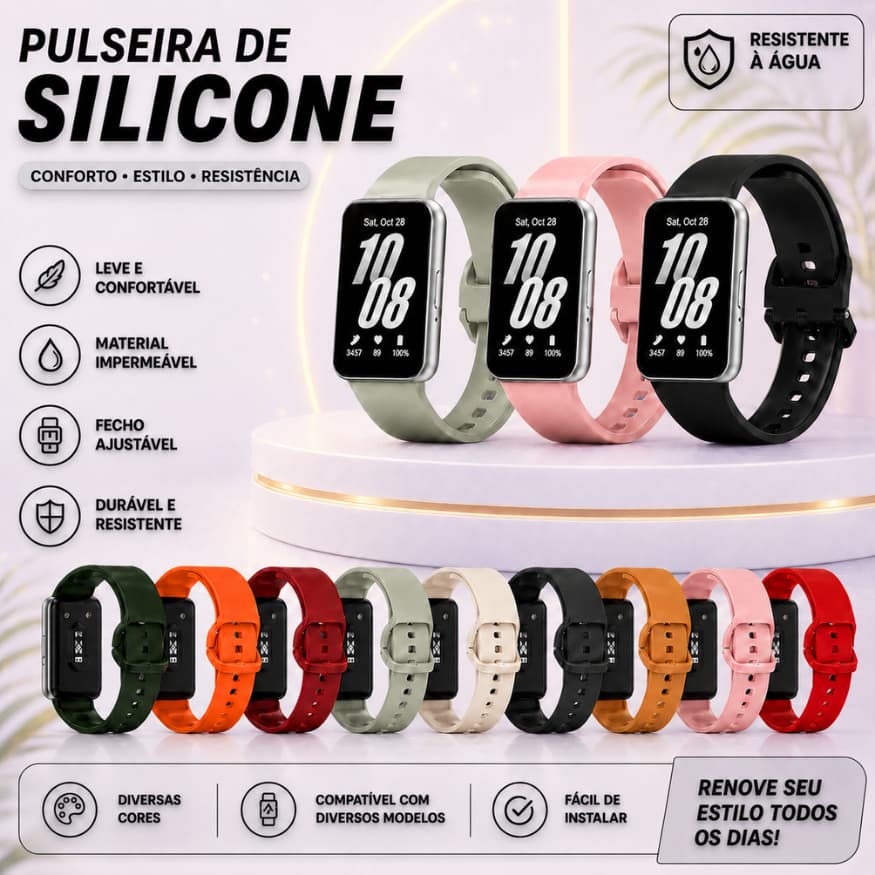 Pulseira de SIlicone para Samsung Galaxy Fit 3