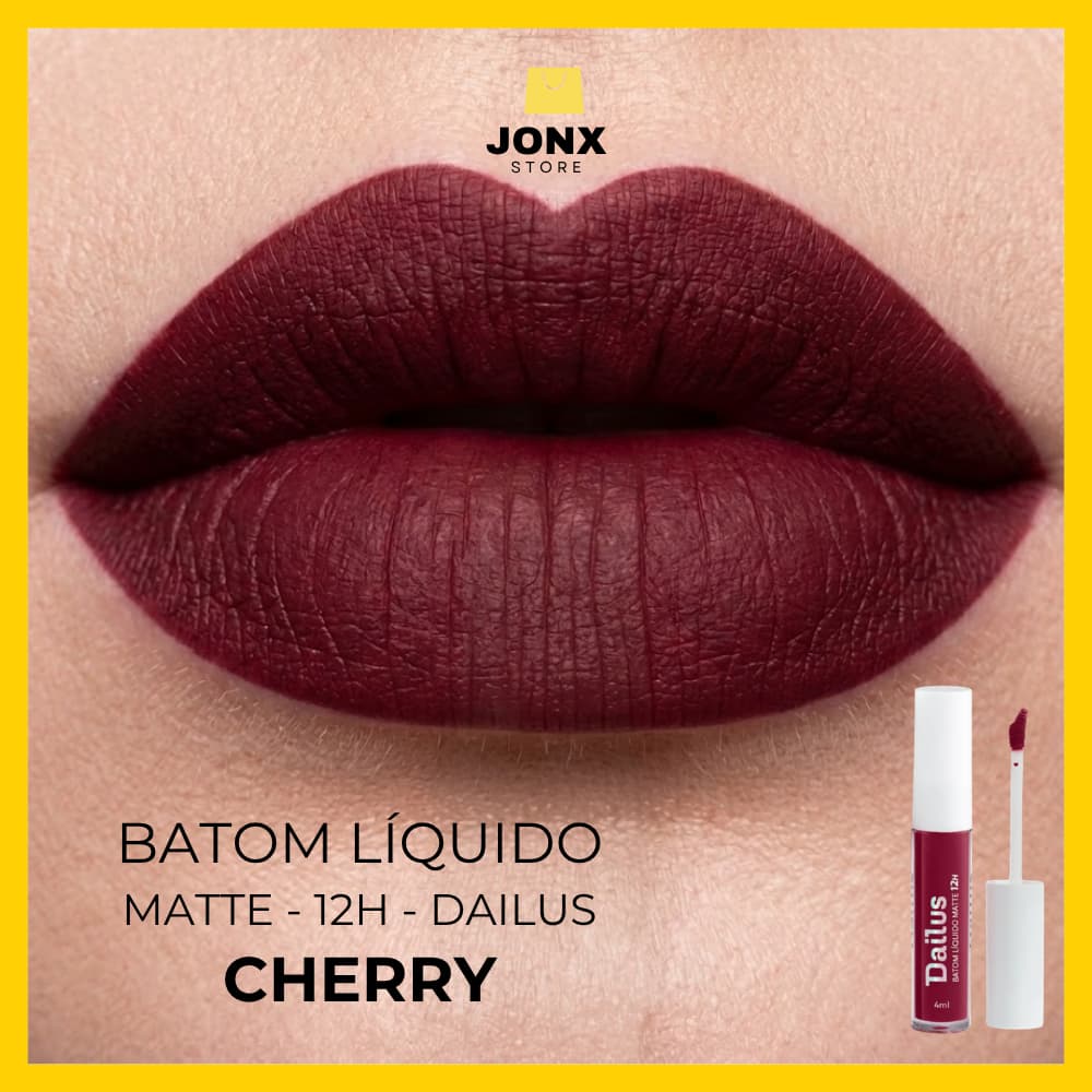 Batom Líquido Matte Cor Nude De Longa Duração Dailus Choco Cherry Malva Cappuccino