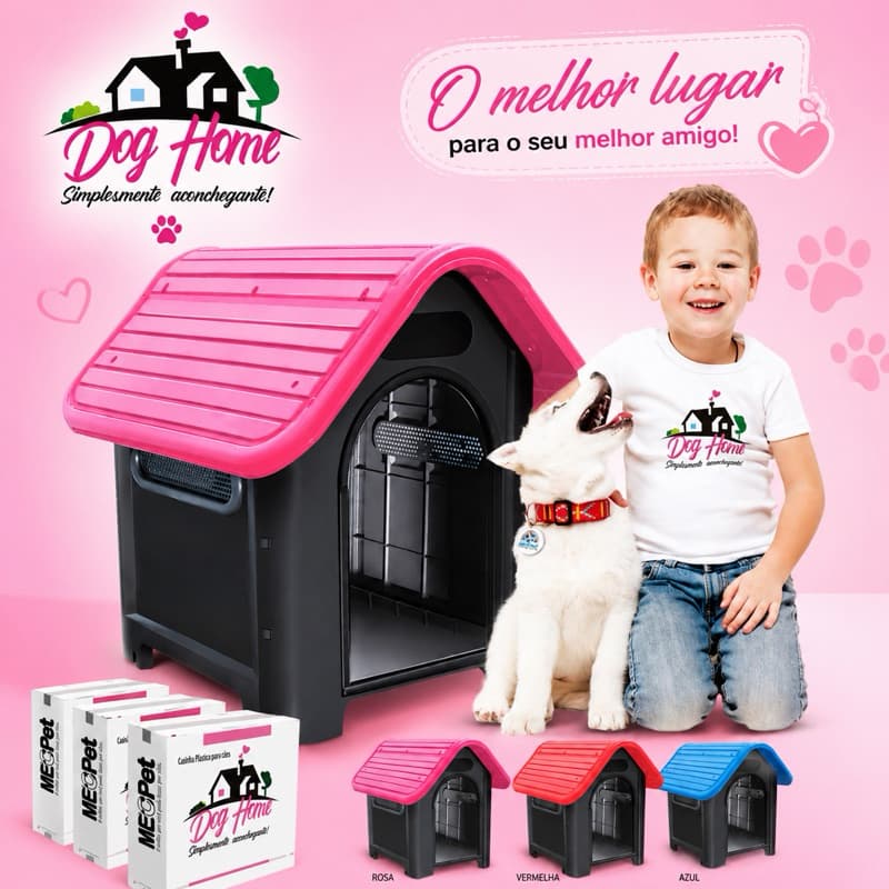 Casa Casinha Cachorro N4 Porte Médio Plástica Dog Home Mec Pet
