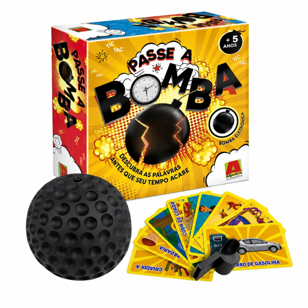 Jogo Passe a Bomba Para Familia Jogo de Cartas Diversão em Grupo Algazarra