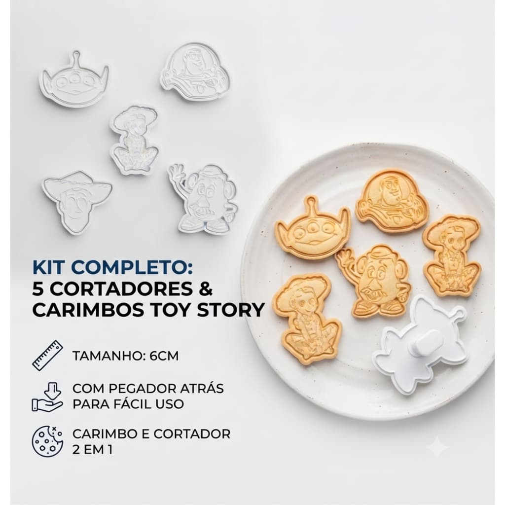 Cortador de biscoito / massinha de modelar infantil 6cm | TOY STORY