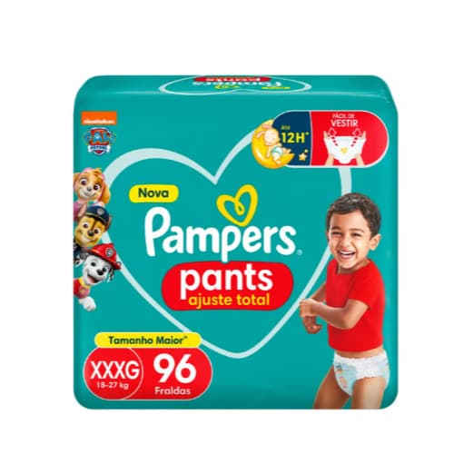 Fralda Pampers Pants Ajuste Total Tamanho Xxxg, 96 Unidades