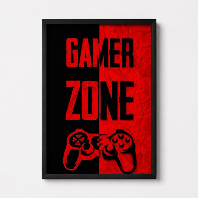Quadro Decorativo Gamer Controle Videogame Setup Gamer Geek Poster Quarto Gamer